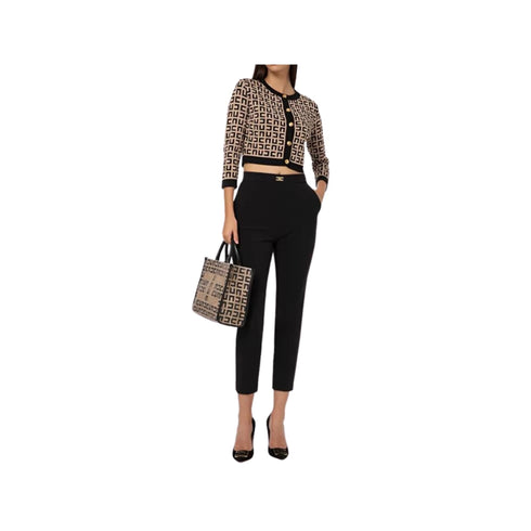 Pantalone Donna linea dritta Nero ELISABETTA FRANCHI- Francavilla Moda